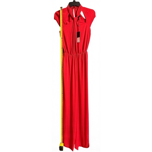 BCBGMaxazria Jumpsuit Red Sleeveless Hidden Pockets Size XS NWT ($248) - Picture 3 of 4